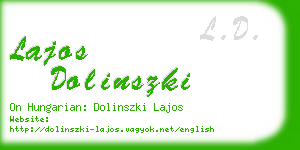 lajos dolinszki business card